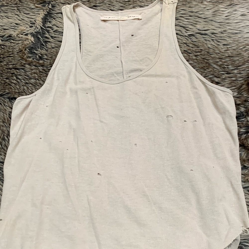 Raquel Allegra tank top sleeveless with distressed holes Size 2 (medium)